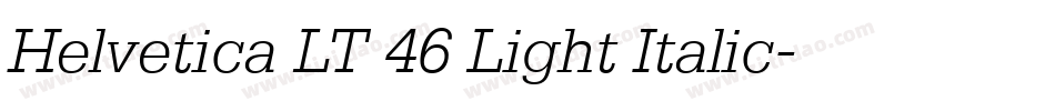 Helvetica LT 46 Light Italic字体转换